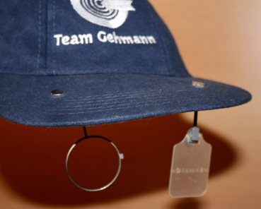 Schießmütze "Team Gehmann" blau mit Zubehör