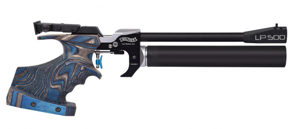Walther Pressluftpistole Modell LP500 Blue Angel Abzug mechanisch